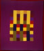 La Coperta I v.2 ~ Registry #90948<br>One of a Kind. Fourteen jewel tones of Kona Cotton with Magenta border. Pieced back. Pure Cotton batting. "Washable". 116" x 100" ~ $2940.00