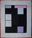La Coperta III Version 6 ~ Registry #90998<br>Blue, Lilac and Silver on Black Duppioni silk background. Wool batting.<br>106" x 90" ~ $3180.00
