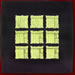 Golden Squares Ahmadnager ~ Registry #91088<br>A bright lime duppioni silk with detail of purple duppioni silk on a background of Black duppioni silk. The backing is black duppioni silk. The batting is wool.<br>96" x 96" $3456.00